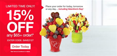 Edible arrangements discount gift card. Edible Arrangements Canada Valentine's Day Special: Save ...