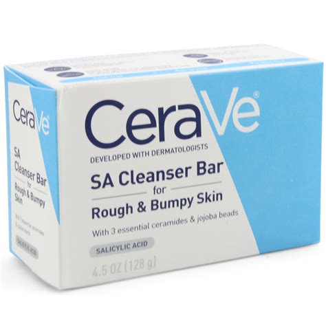 Cerave 128g Sa Cleanser Bar Soap For Rough And Bumpy Skin Skincare