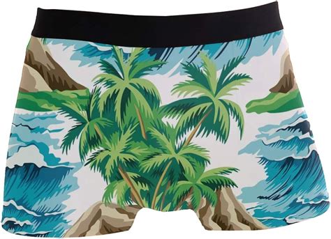 Zzkko Mens Fashion Hawaiian Island Palm Tree Men S Underwear Boxer