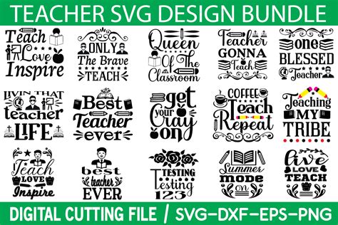 Teacher Svg Design Bundle Bundle · Creative Fabrica