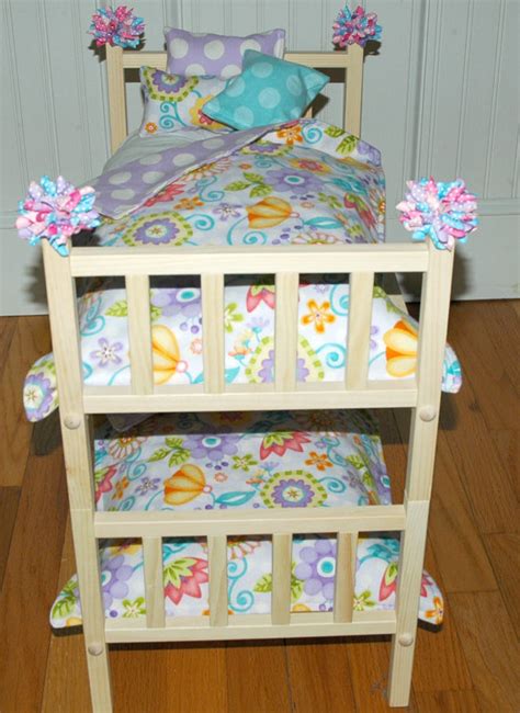 Doll Bunk Bed Bunk Bed With Girls Only Bedding Fits American Girl