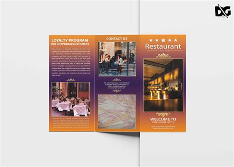 Free Hotel Tri Fold Brochure Template Brochure Design Template Hotel