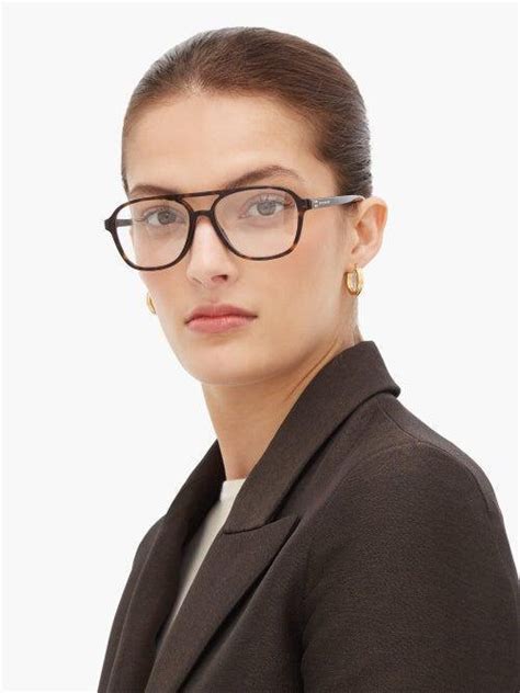 Givenchy Aviator Style Acetate Optical Glasses Tortoiseshell