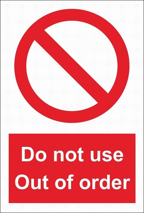 Metal Parking Signs 16x12warning Do Not Use Out Of Order