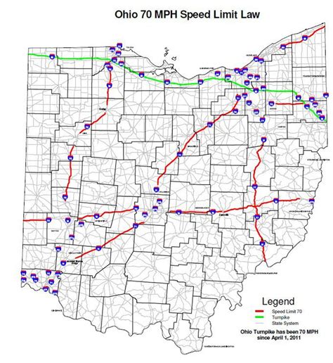 Odot Unveils Map Of 70 Mph Zones