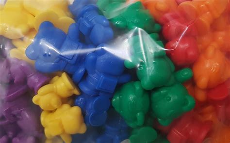 Backpack Bear Counters 96pcs In A Polybag 6 Colours 3 Sizes