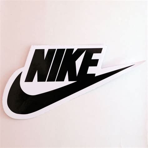1775 Nike Black And White Swoosh Logo 13x7cm Decal Sticker Nike In