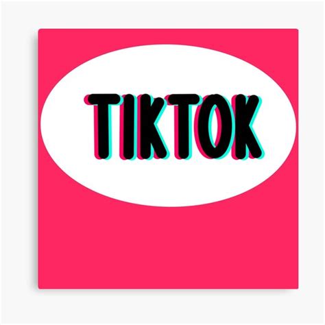 Tiktok Sticker Canvas Print For Sale By Charloottttee Redbubble