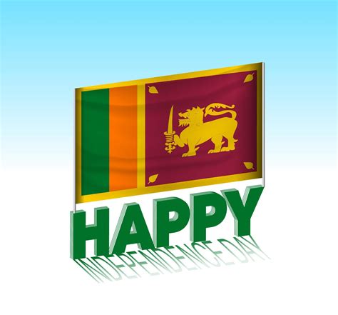 Sri Lanka Independence Day Simple Sri Lanka Flag And Billboard In The