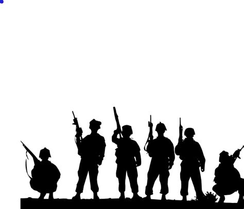 Standing Soldiers Outline Clip Art At Vector Clip Art