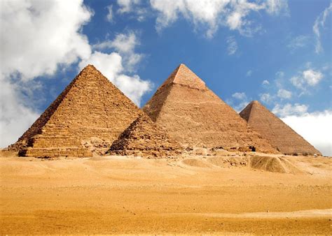 Egitto Le Piramidi Di Giza E La Sfinge 4500 Di Storia