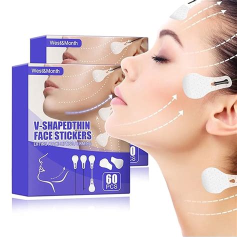 Woslxm Face Tape For Jowls 60pcs Set Instant Face Neck Eye Lift Face Lift V Tapes