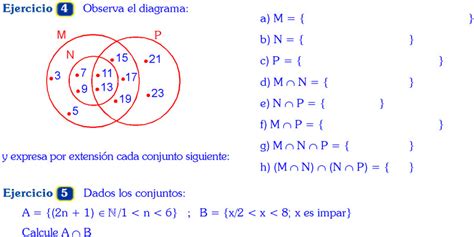 IntersecciÓn De Conjuntos Ejemplos Y Ejercicios Resueltos