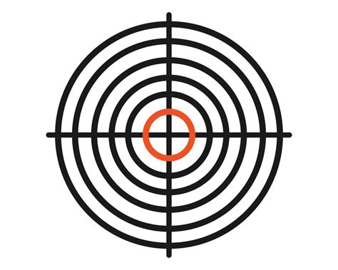Gun Shooting Targets Or Aiming Target In Front View Goal Achieve