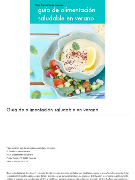 Guia De Alimentacion Saludable En Veranopdf Salad Foods