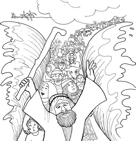 Justingatlin Moses And The Red Sea Coloring Pages For Kids