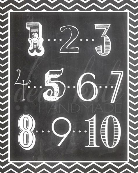 Printable Number 1 With Chalkboard Effect Printable Numbers Images