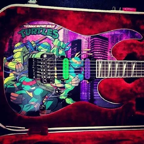 Teenage Mutant Ninja Turtles Guitar Painting Guitar Art Nita Strauss