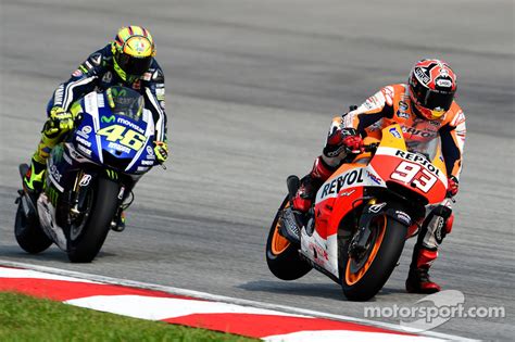 Marc Marquez And Valentino Rossi At Malaysian Gp