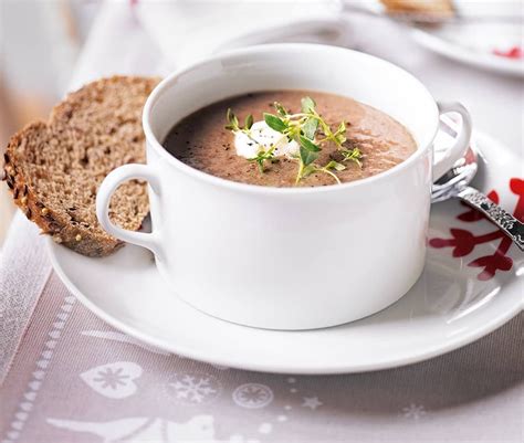 Here's a warming pie made with chestnuts, mushrooms and marsala wine. Mushroom and chestnut soup | Recipe | Asda recipes, Chestnut recipes, Veggie recipes