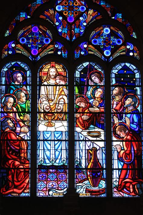 Le vitrail de la cène—l'Eucharistie - Paroisse du Sacré ...