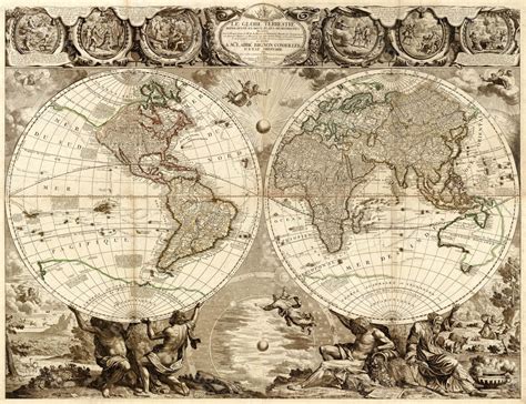Antique Style World Wall Map By Compart Maps Antique Vrogue Co