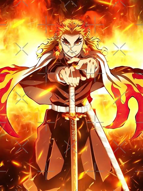 Flame Hashira Kyojuro Rengoku Kimetsu No Yaiba Demon Slayer Metal