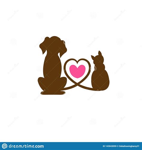 And fortunately my cats love it! Dog Cat Tail Create A Heart Shape Vector Stock Vector ...