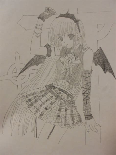 Random Anime~drawings~4~ Emo Girl ~ By Rainnysky On