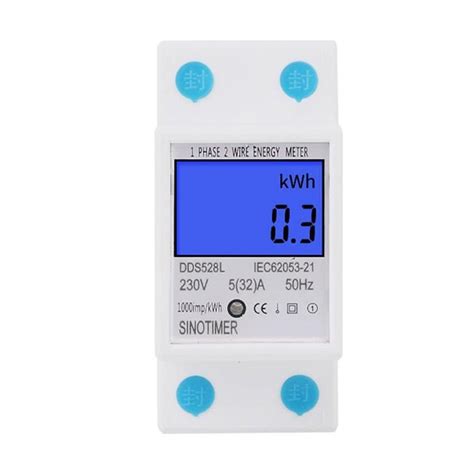 Sinotimer Voltmeter Ammeter Wattmeter KWH Meter 5-23A 230V AC Dinrail