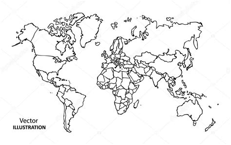 Mapa Del Mundo Dibujo Mapa Del Mundo Para Ninos Dibujos Para Colorear Y