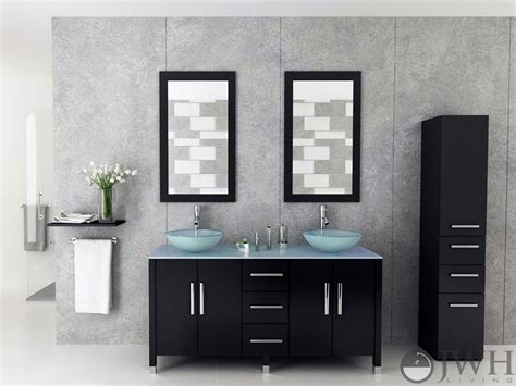 Take your bathroom to a whole new level by updating or replacing the vanity. 59" Sirius Double Glass Bathroom Vanity - Espresso ...