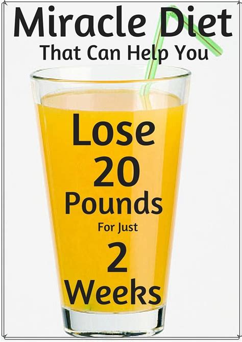 Miracle Diet That Can Help You Lose 20 Pounds For Just 2 Weeks