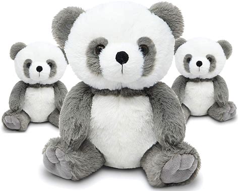 Fluffuns 3 Pack Panda Stuffed Animal Stuffed Panda Bear