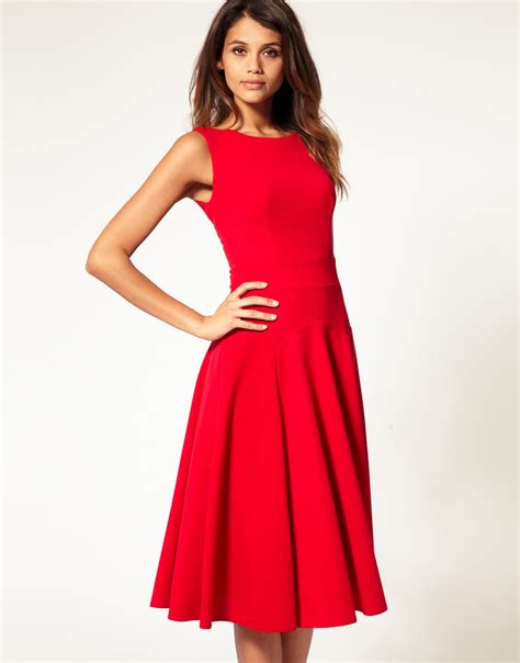 It's so easy and takes only seconds. ASOS Collection Asos Midi Fit & Flare Dress with Basqued ...