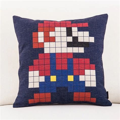 Super Mario Pillow Cushion Cover Decor Nintendo Pillow Sofa Etsy