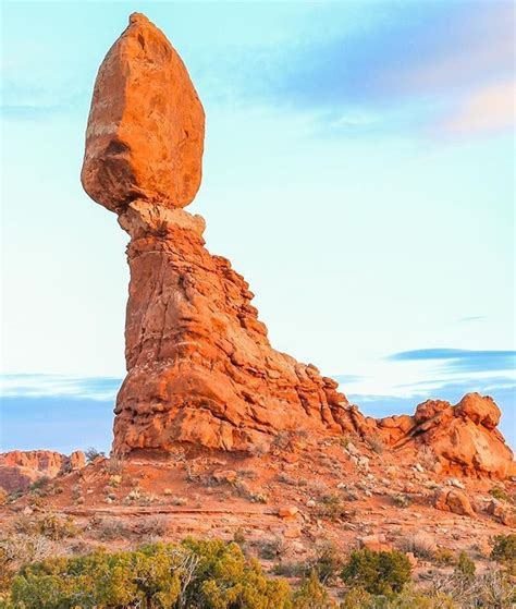 It May Look Like Its Teetering On The Edge But The Balanced Rock Of