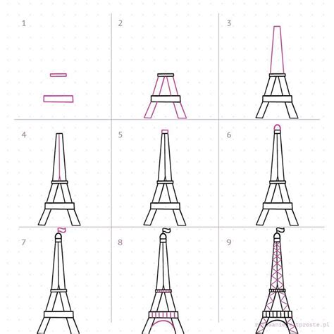 How To Draw The Eiffel Tower Easy Step By Step At Drawing Tutorials