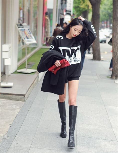 Korean Street Fashion Asian Fashion Knee Boots Outfit Fashion Makeup Daily Fashion Ready To