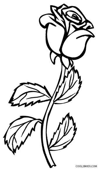 It would be great gift for your mom or your loved ones. Printable Rose Coloring Pages For Kids | Flower coloring ...