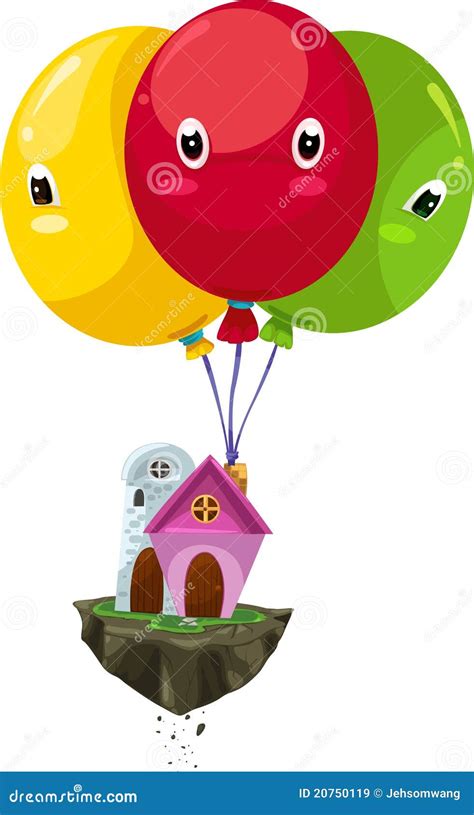 Flying Balloon House Vector Royalty Free Stock Images Image 20750119