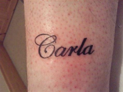 6th Tattoo My Girlfriends Name Carla Tattoos I Tattoo Infinity