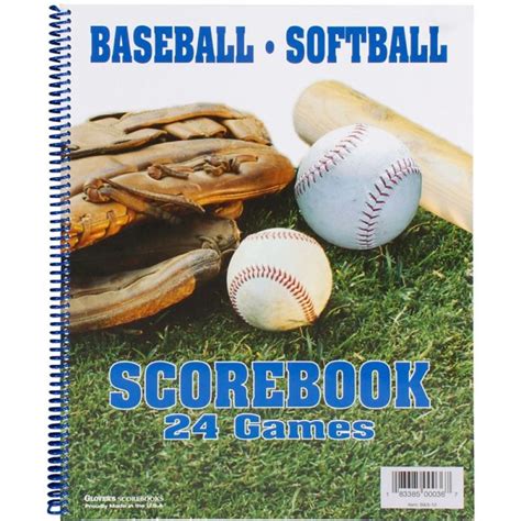 Glovers Baseballsoftball 24 Game Scorebook