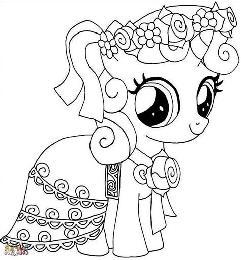 Mewarnai Gambar My Little Pony Yang Cantik Cantik Gambar Mewarnai