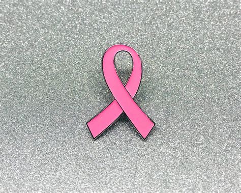 Breast Cancer Awareness Pink Ribbon Charity Enamel Pin Badge Etsy Uk