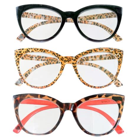 Betsey Johnson 3 Pairs Reading Glasses Leopard Red Readers 1 50