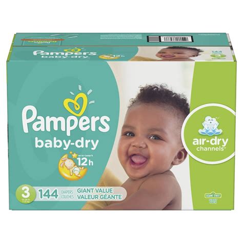 Pampers Baby Dry Diapers Size 3 144 Count