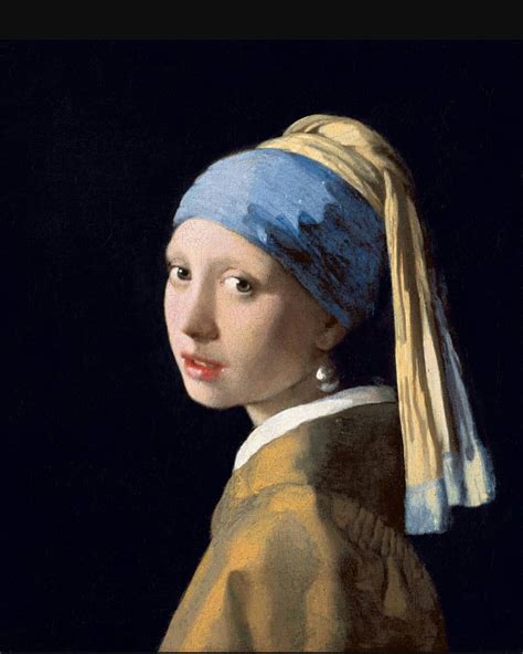 Famous Oil Painting Girl With Pearl Earring By Johannes Vermeer 2
