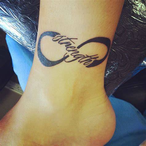 Brilliant strength quote with feather tattoo on left back shoulder. My new tattoo!! #infinity #strength | Tattoo's | Tattoos ...