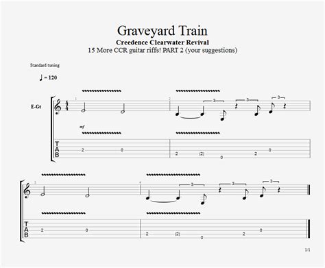 Ccr Graveyard Train Bluesmannus Guitar Tabs